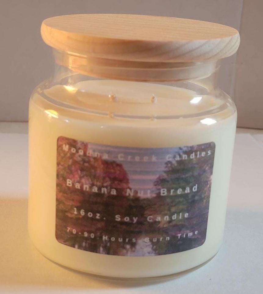Classic Banana Nut Bread Candle – Fresh Baked Sweet Soy Candle – Warm Comforting Aroma