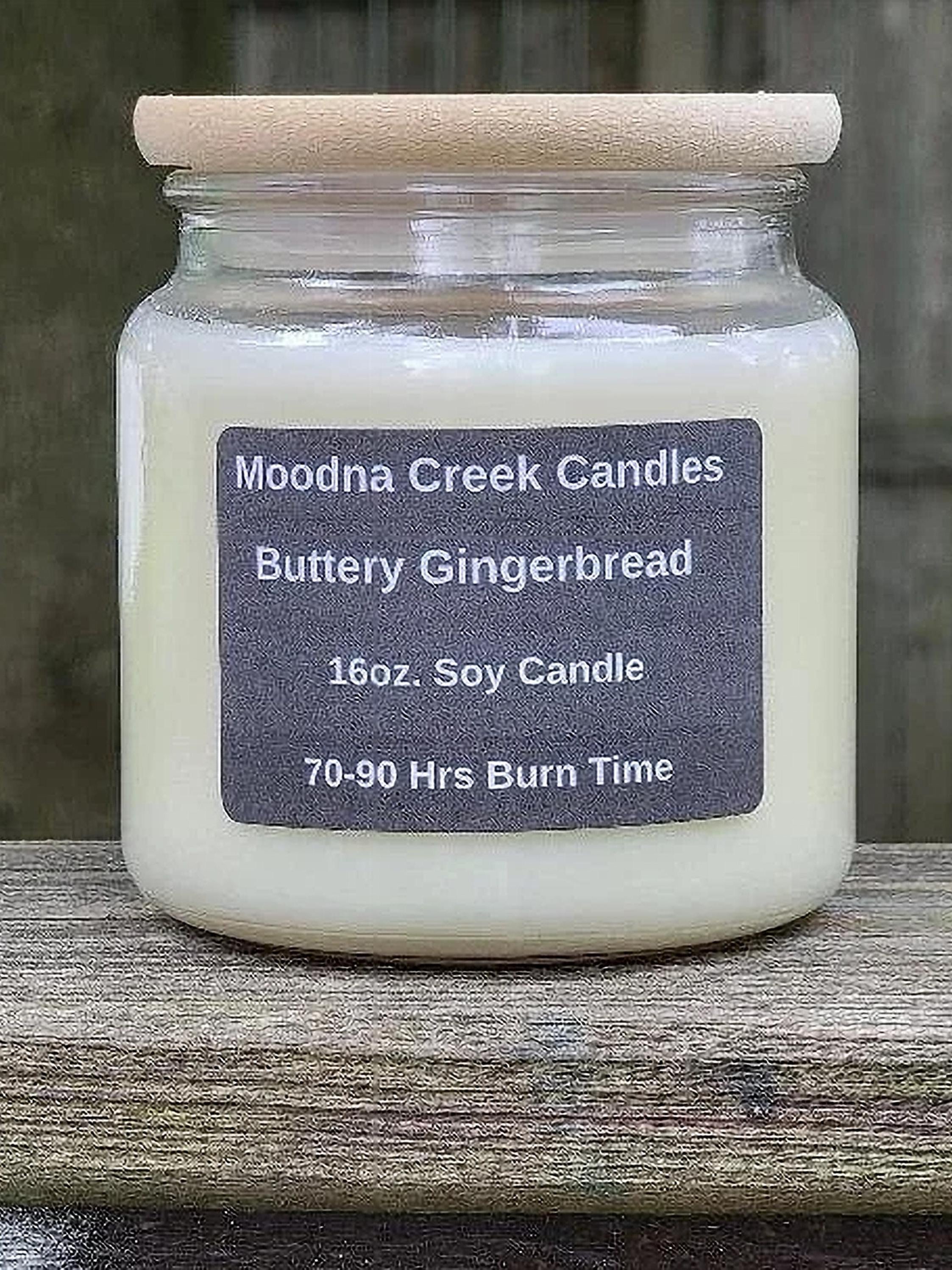 Buttery Gingerbread Soy Candle – Warm Spiced Holiday Scent – Sweet Ginger & Vanilla Aroma