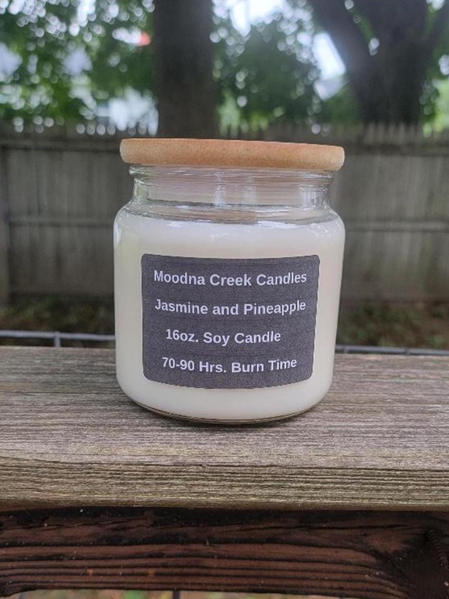 Jasmine and Pineapple Candle – Fruity Floral Soy Candle – Tropical Sweet Scent – Calming Home Fragrance