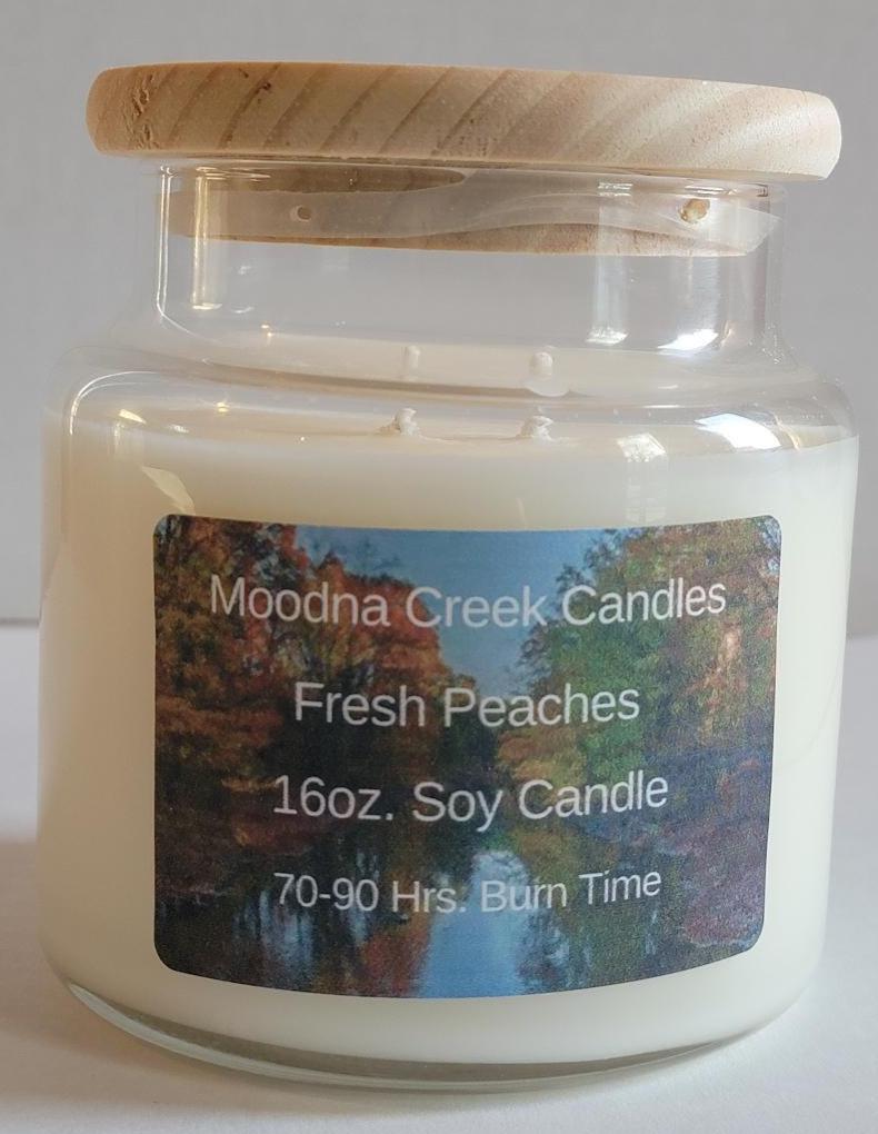 Fresh Peach Soy Candle – Sweet Juicy Aroma – Summer Fruit Scent – Long Lasting Candle
